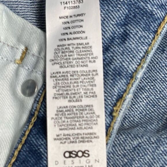 ASOS Distressed Blue Bermuda Jean Shorts - Picture 6 of 6
